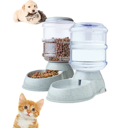 Automatic Pet Water & Food Dispenser – Large Capacity Dog & Cat Feeder Bowl