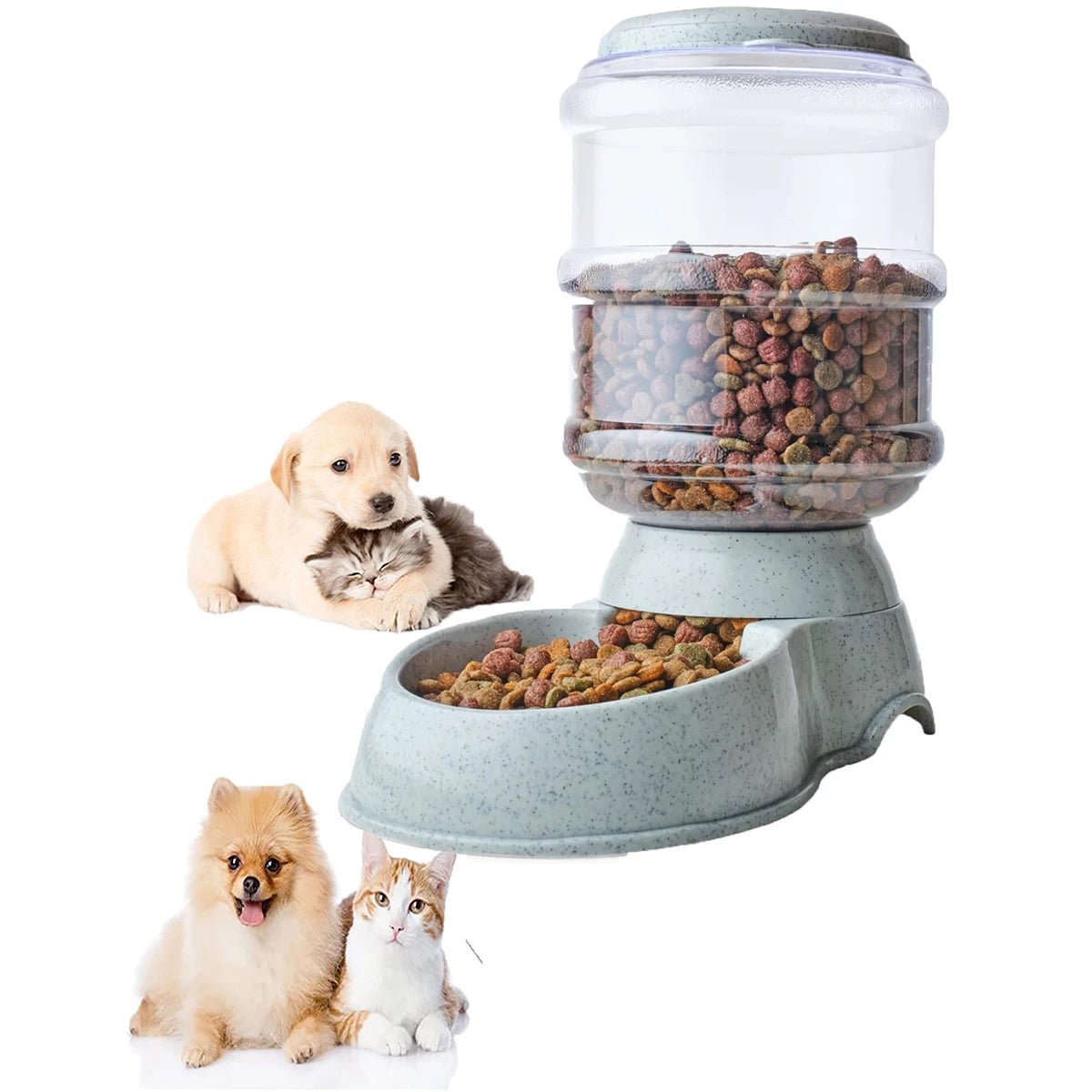Automatic Pet Water & Food Dispenser – Large Capacity Dog & Cat Feeder Bowl