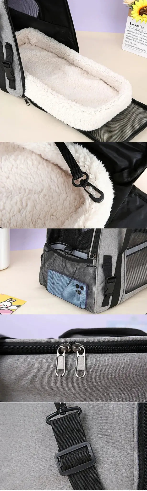 soft sided Portable pet carrier bag