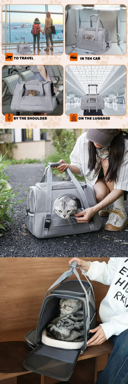 soft sided Portable pet carrier bag
