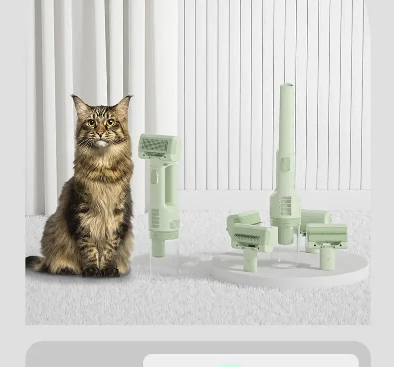 Pet Grooming Vac Kit - Cat Hair Vacuum Attachment for Easy Grooming