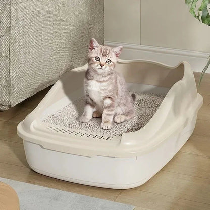 Cat Litter Box Small Size Pet Sandbox for Kitty Anti - Splash Cats Toilet