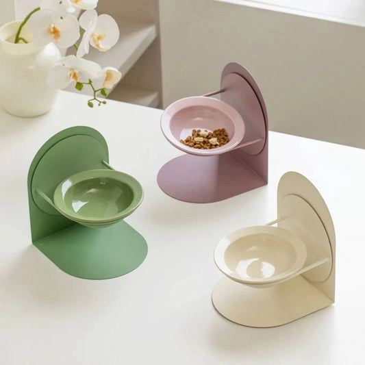 Adjustable Ceramic Pet Bowl – Detachable Elevated Feeder for Cats & Dogs