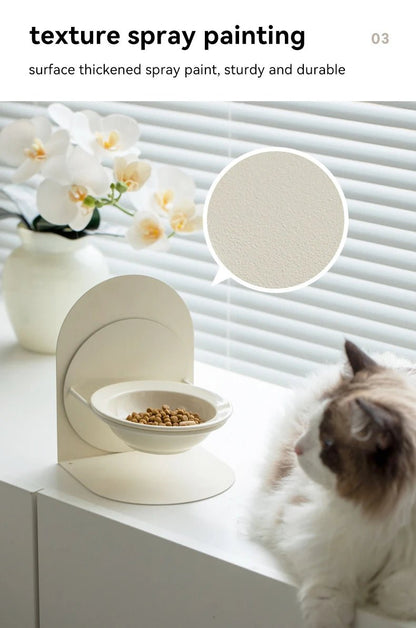 Adjustable Ceramic Pet Bowl – Detachable Elevated Feeder for Cats & Dogs