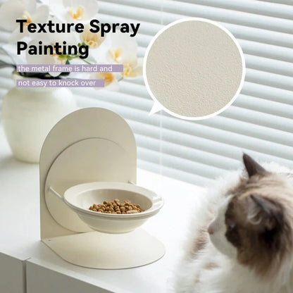 Adjustable Ceramic Pet Bowl – Detachable Elevated Feeder for Cats & Dogs