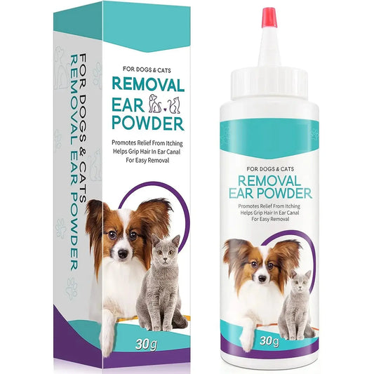 Dog Ear Care Powder: Pet Ear Cleaner for Gentle Ear Cleaning