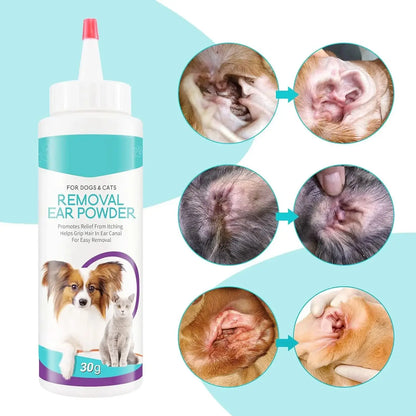Dog Ear Care Powder: Pet Ear Cleaner for Gentle Ear Cleaning