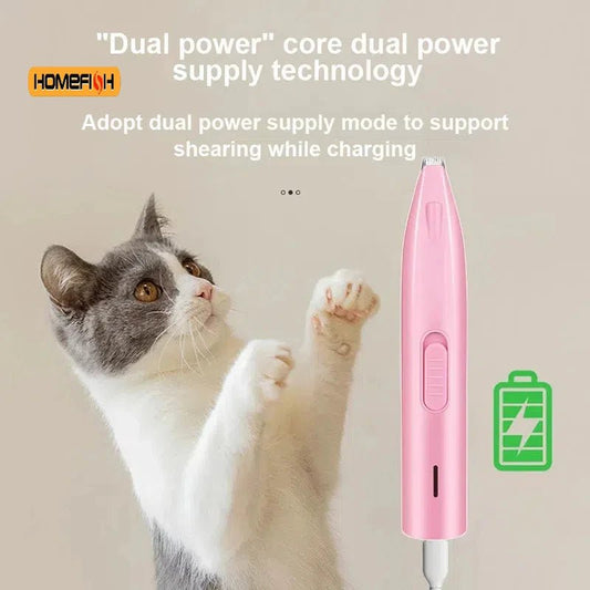 Electric Pet Hair Trimmer – Professional Dog & Cat Grooming Clipper for Paws, Ears & Tail