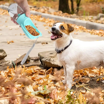 Pet Water Bottle Dispenser with Detachable Food Container