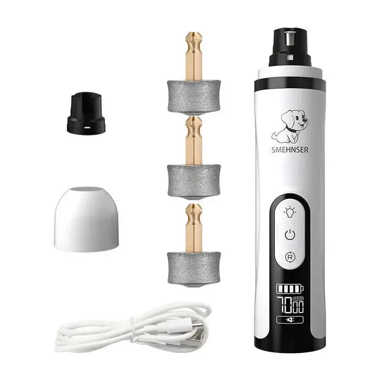 Electric Pet Nail Grinder LED Light Clippers