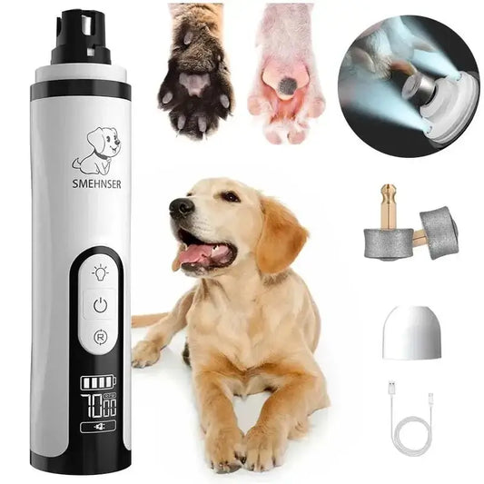 Electric Pet Nail Grinder LED Light Clippers