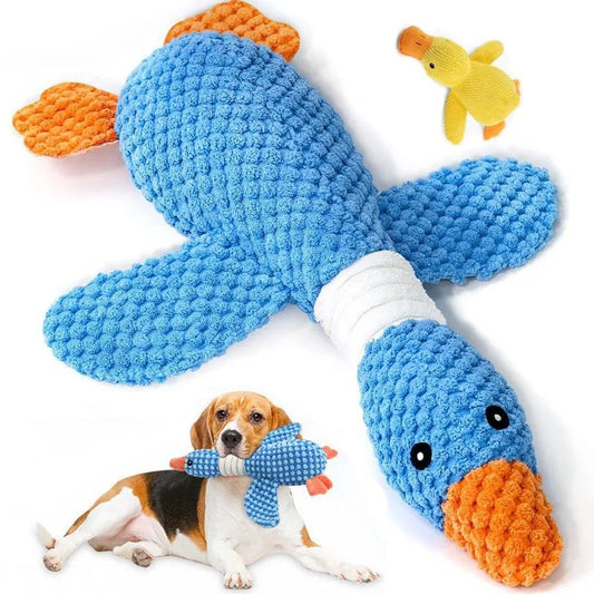 Interactive Plush Doll Chew Squeak Toy - Indestructible Pet Toys for Cats Dogs