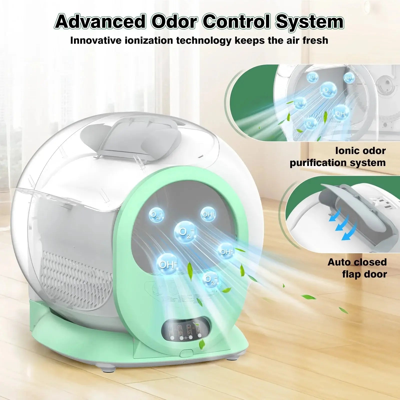 Smart automatic self-cleaning cat litter box Large Capacity 65L