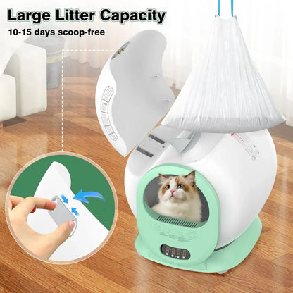 Smart automatic self-cleaning cat litter box Large Capacity 65L