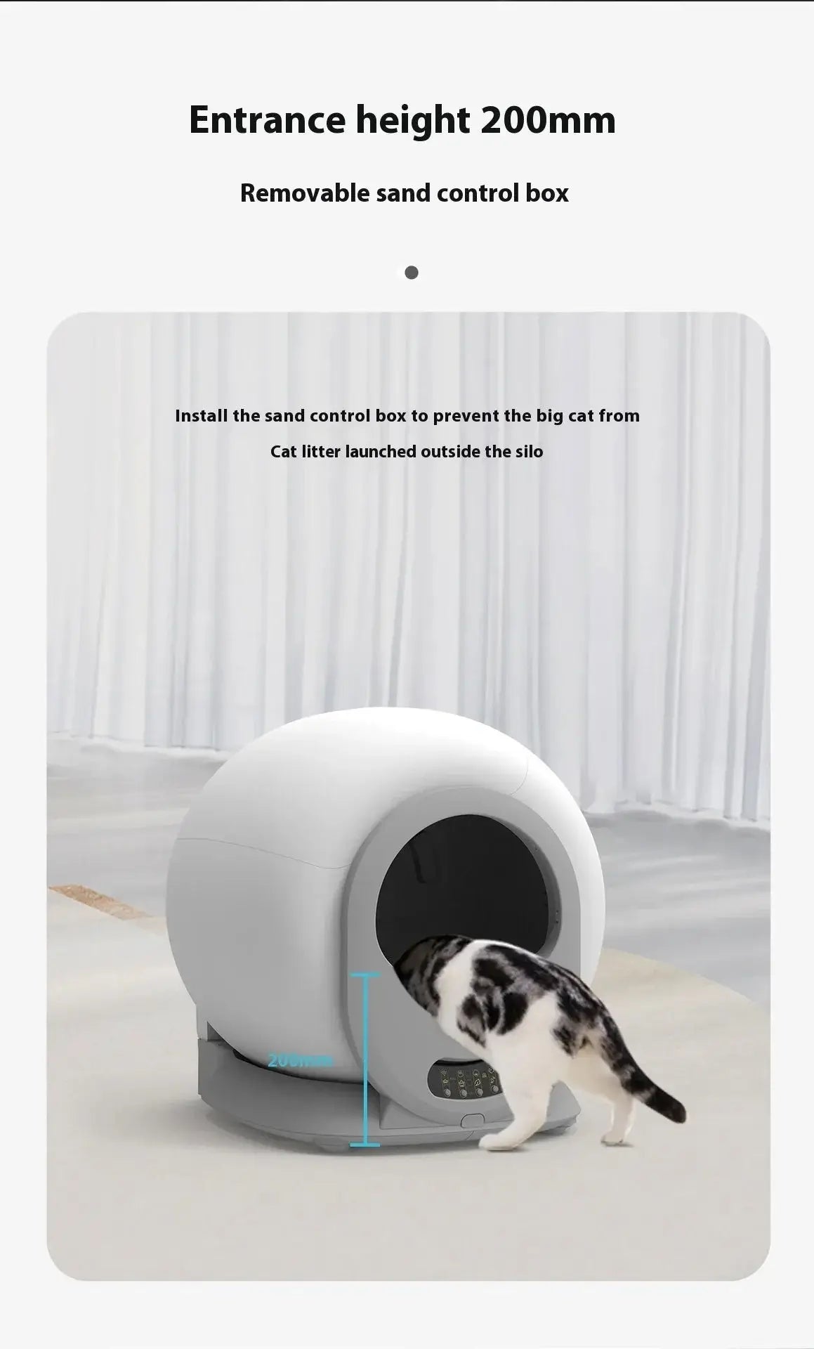 Smart automatic self-cleaning cat litter box Large Capacity 65L