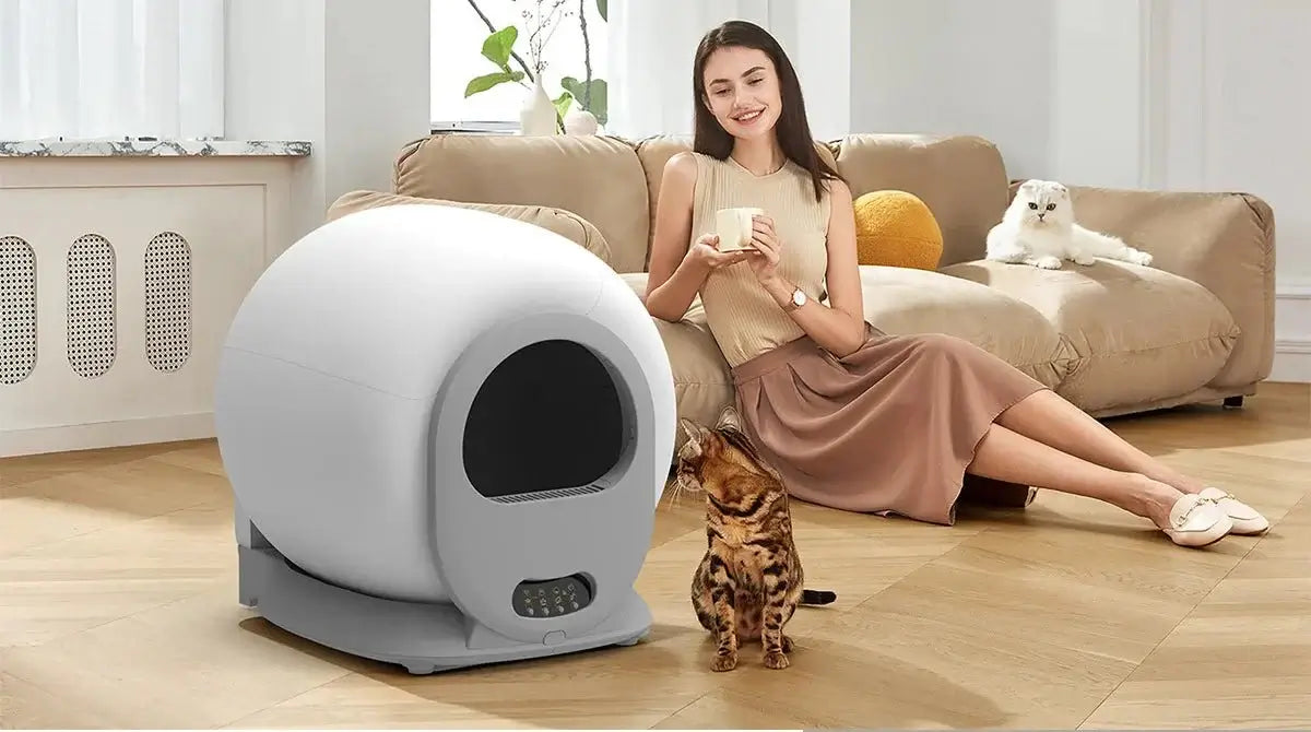 Smart automatic self-cleaning cat litter box Large Capacity 65L