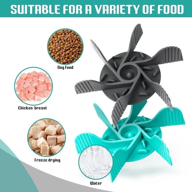 Slow Feeder Pet Bowl – Anti-Choking Design with Suction Base for Dogs & Cats
