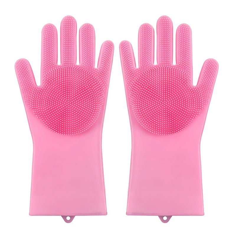 Pet Grooming Gloves – Soft Silicone Bath & Hair Removal Glove for Dogs & Cats