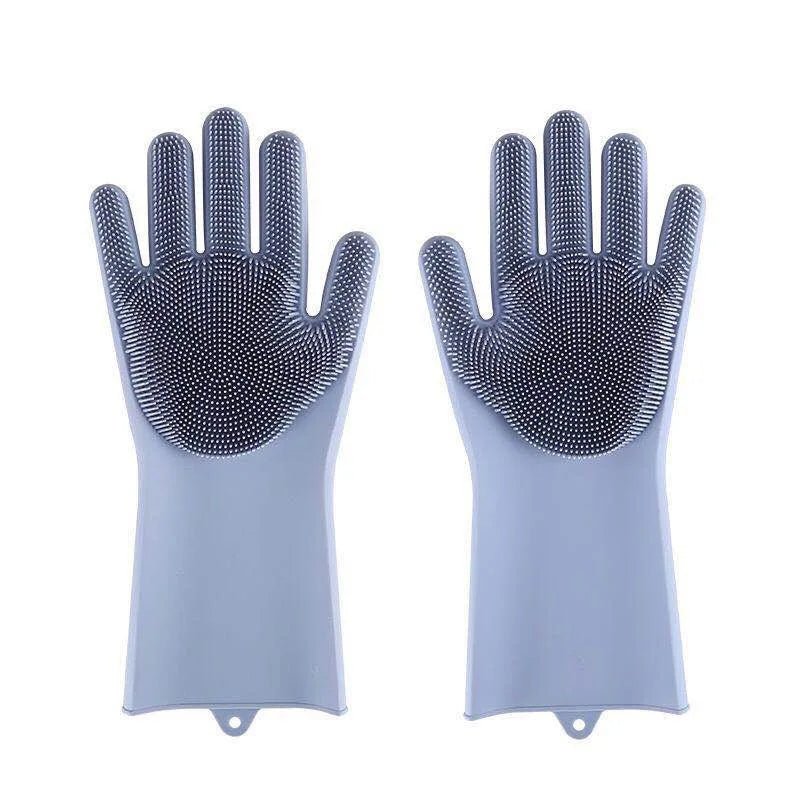 Pet Grooming Gloves – Soft Silicone Bath & Hair Removal Glove for Dogs & Cats