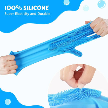 Pet Grooming Gloves – Soft Silicone Bath & Hair Removal Glove for Dogs & Cats