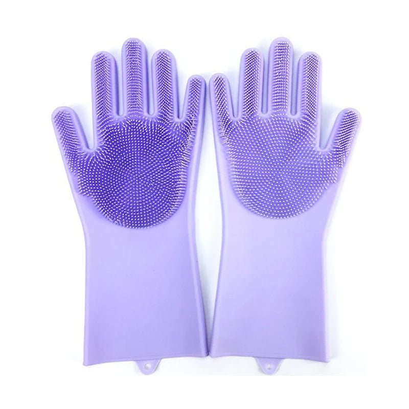 Pet Grooming Gloves – Soft Silicone Bath & Hair Removal Glove for Dogs & Cats