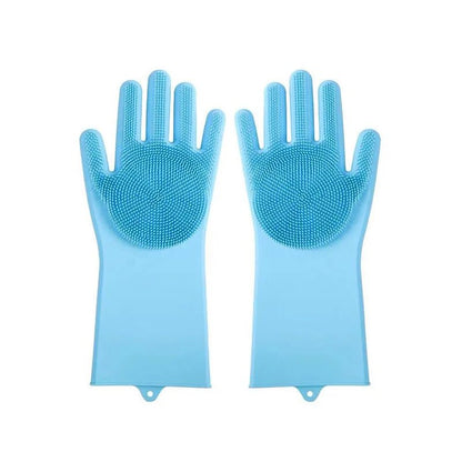 Pet Grooming Gloves – Soft Silicone Bath & Hair Removal Glove for Dogs & Cats