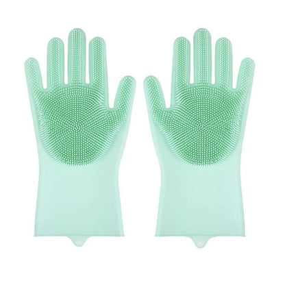 Pet Grooming Gloves – Soft Silicone Bath & Hair Removal Glove for Dogs & Cats