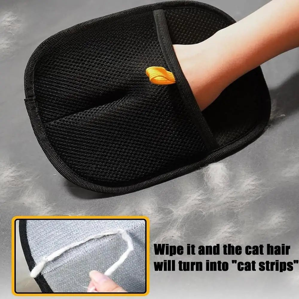 Double-Sided Pet Grooming Gloves – Gentle Deshedding & Massage Mitt for Dogs & Cats