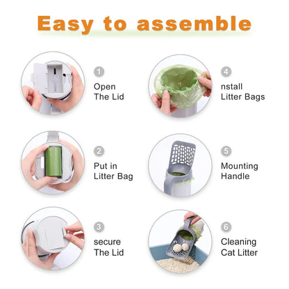 Premium Cat Litter Scoop – Self-Cleaning, Heavy-Duty Shovel for Easy Waste Removal