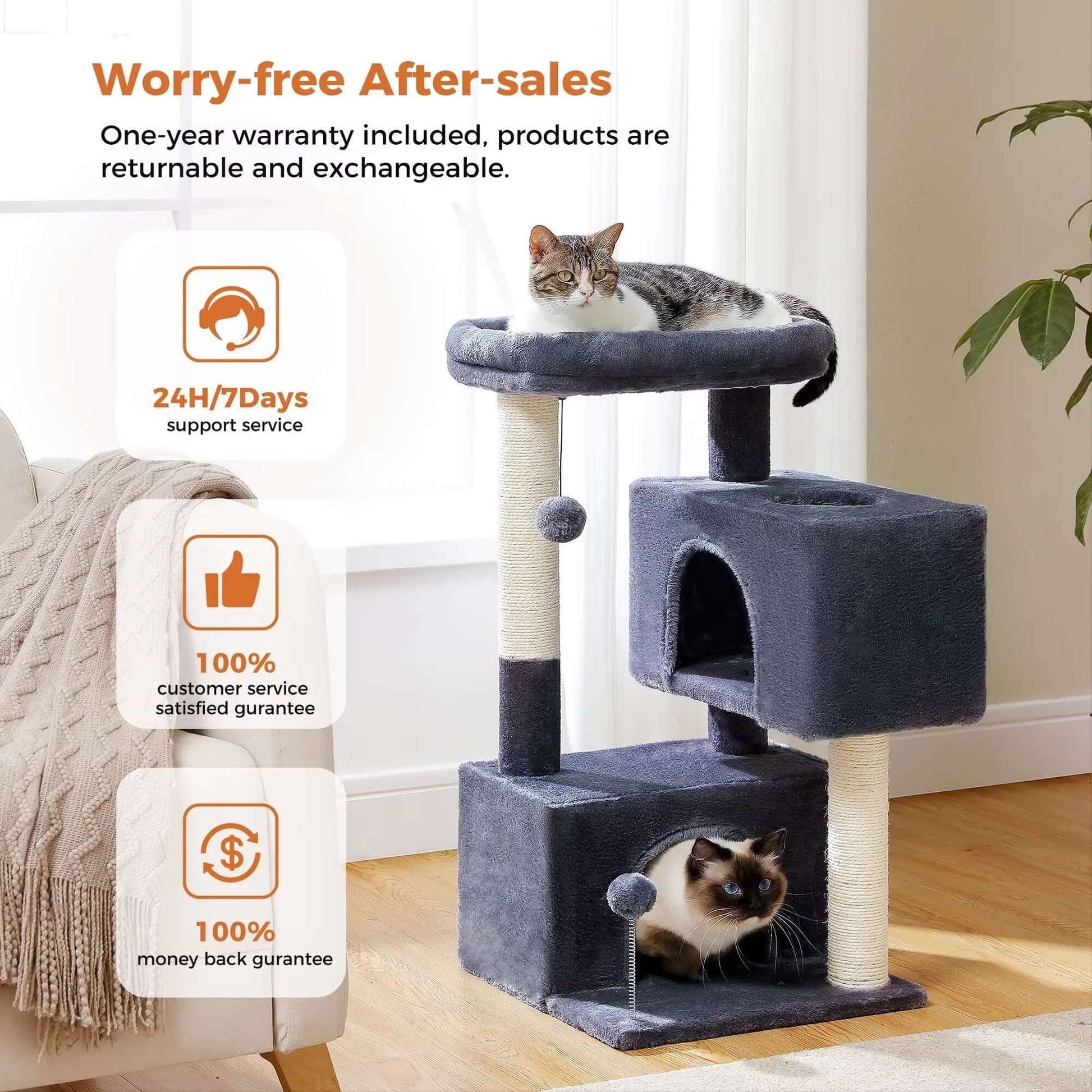 Pet Cat Condo Small Tree for Cats - Stylish Pet Accessory