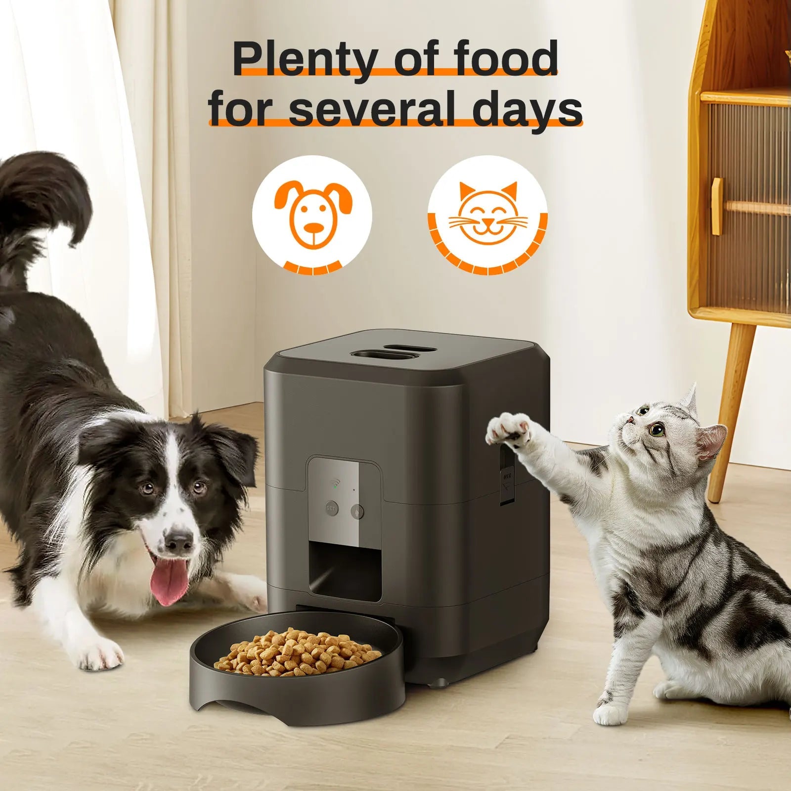 Smart Pet Feeder & Automatic Cat Food Dispenser - Slow Food Machine