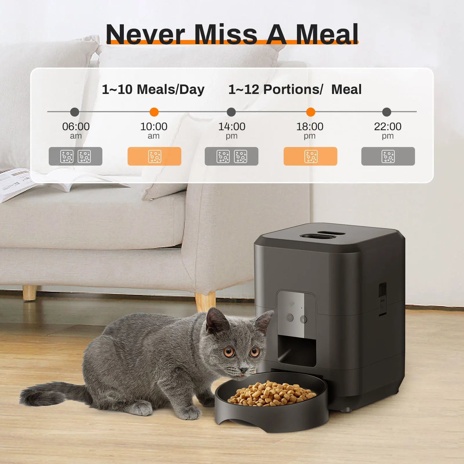 Smart Pet Feeder & Automatic Cat Food Dispenser - Slow Food Machine