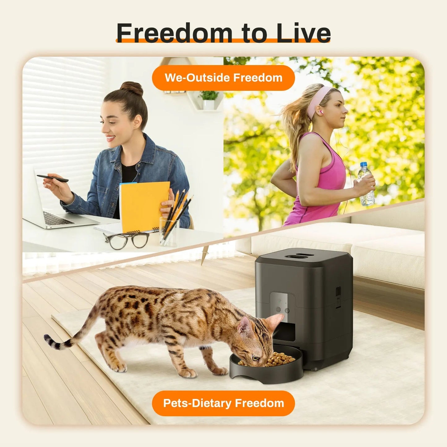 Smart Pet Feeder & Automatic Cat Food Dispenser - Slow Food Machine